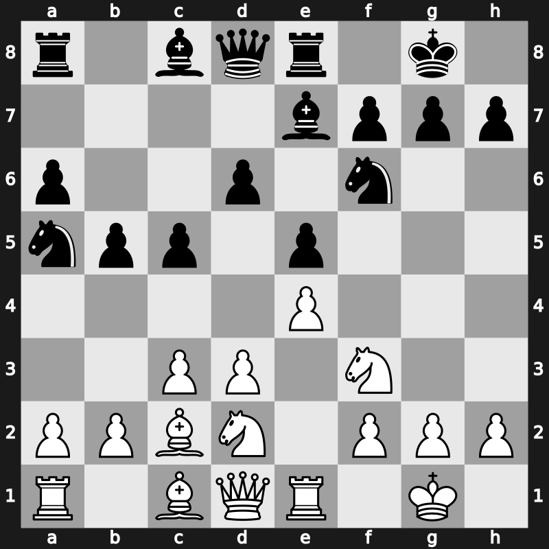 C90k - 9.d3 Na5 10.Bc2 c5 11.Nbd2 Re8 - Closed, Pilnik