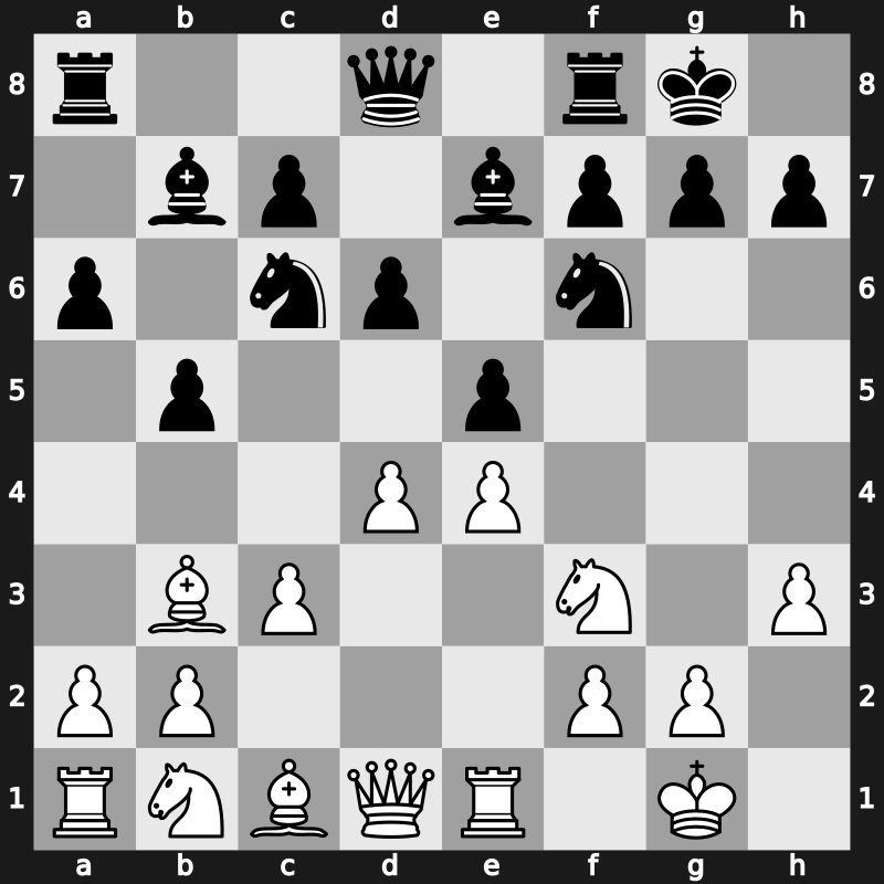 C92j - 9…Bb7 10.d4 - Closed Zaitsev [+0.39]