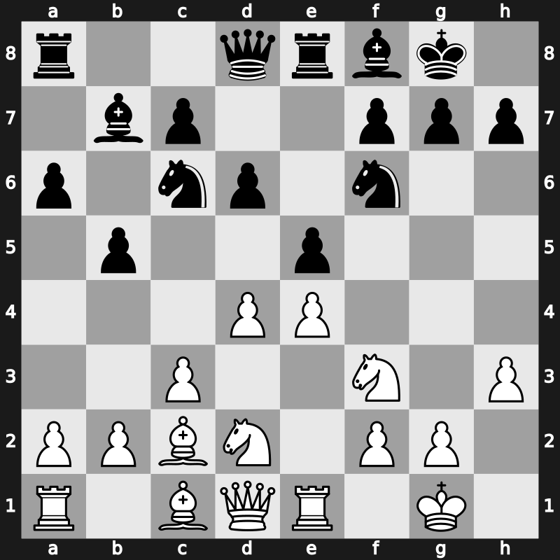 C92o - 9…Bb7 10.d4 Re8 11.Nbd2 Bf8 12.Bc2 - Closed Zaitsev [+0.32]