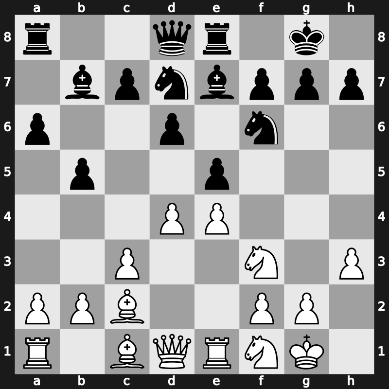 C95k - 10…Nbd7 11.Nbd2 Bb7 12.Bc2 Re8 13.Nf1 - Closed Breyer Main Line [+0.41]