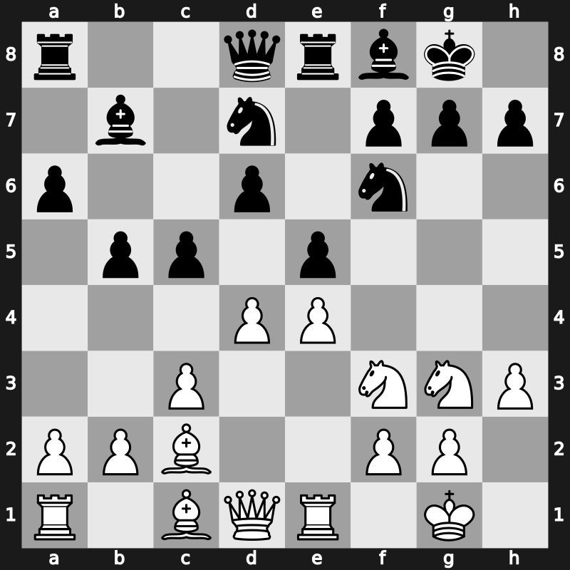 C95k - 10…Nbd7 11.Nbd2 Bb7 12.Bc2 Re8 13.Nf1 Bf8 14.Ng3 c5 - Closed Breyer Main Line [+0.78]