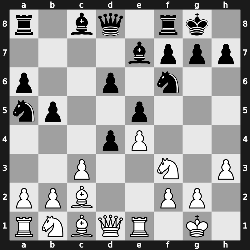 C96j - 10.Bc2 c5 11.d4 cxd4 - Closed Chigorin [+0.52]
