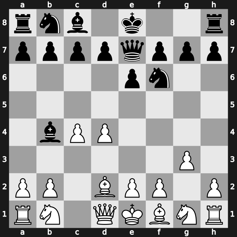 E00m - 3.g3 Bb4+ 4.Bd2 Qe7 - Catalan: [+0.39]