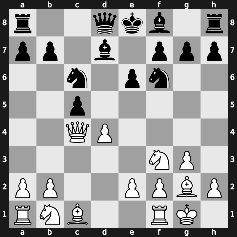 E04q - 5…c5 6.O-O Nc6 7.Qa4 Bd7 8.Qxc4 - Open [+0.12]