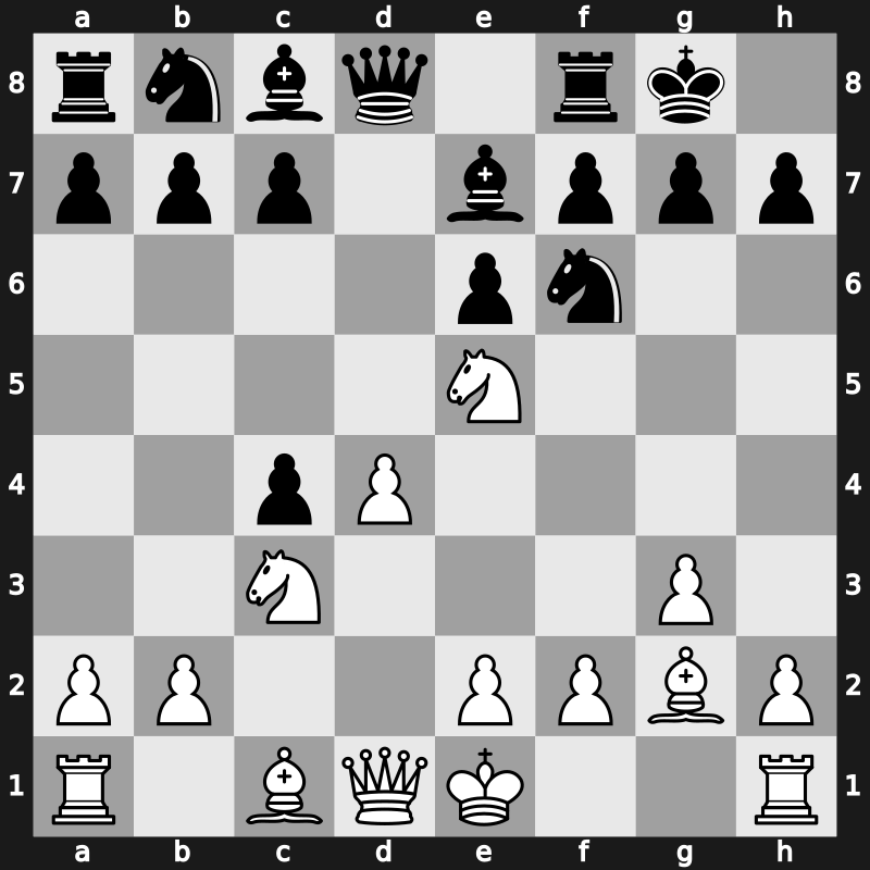 E05d - 6.Nc3 O-O 7.Ne5 - Open Classical [+0.20]