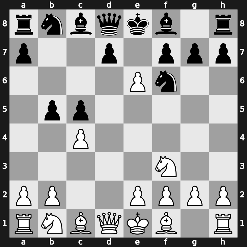 E10k - 3…c5 4.d5 b5 5.dxe6 - Blumenfeld: