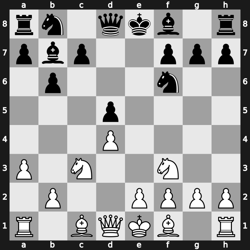 E12p - 4.a3 Bb7 5.Nc3 d5 6.cxd5 exd5 - Petrosian [+0.29]