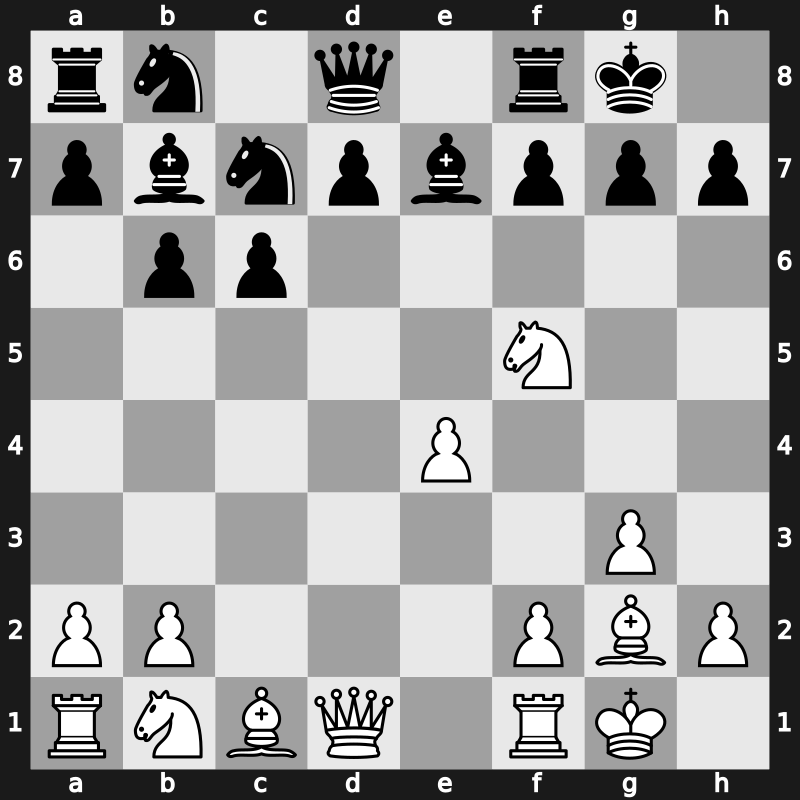 E17z - 6.O-O O-O 7.d5 exd5 8.Nh4 c6 9.cxd5 Nxd5 10.Nf5 Nc7 11.e4 - Pomar Polugaevsky [+0.22]