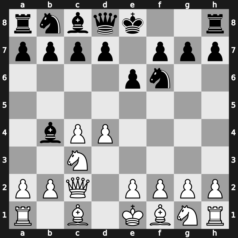 E32 - 1.d4 Nf6 2.c4 e6 3.Nc3 Bb4 4.Qc2 - Nimzo-Indian [+0.16]