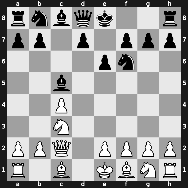 E38e - 5.dxc5 Bxc5 - Classical