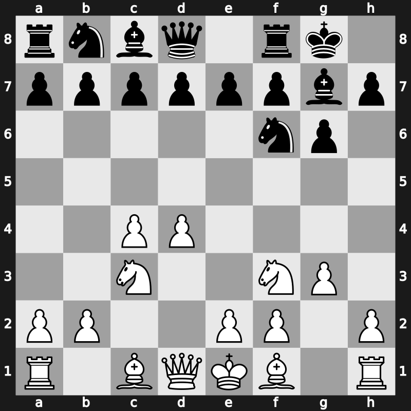 E61l - 3…Bg7 4.Nf3 O-O 5.g3 [+0.21]