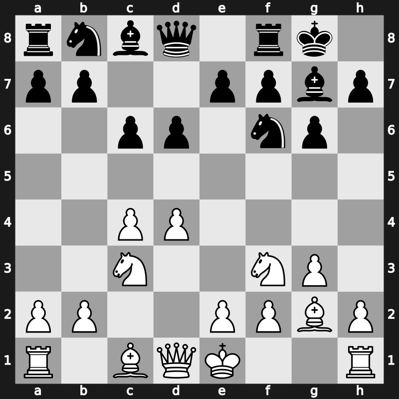 E62c - 5…O-O 6.Bg2 c6 - Fianchetto