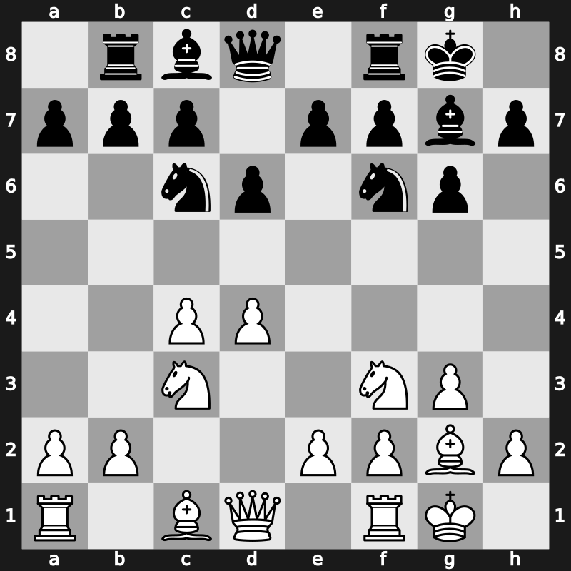 E62o - 5…O-O 6.Bg2 Nc6 7.O-O Rb8 - Fianchetto [+0.52]