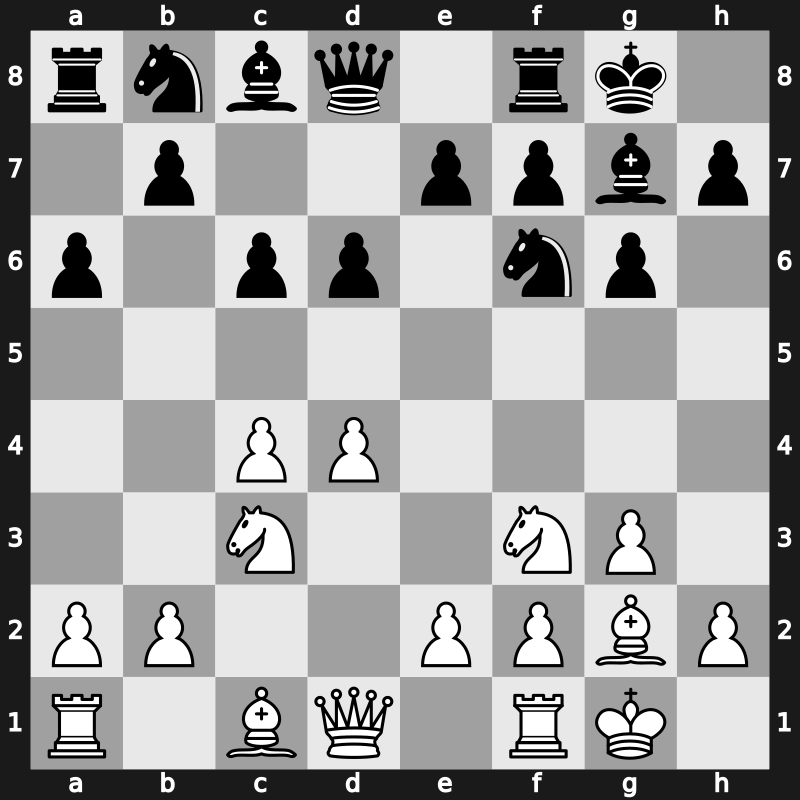 E62e - 5…O-O 6.Bg2 c6 7.O-O a6 - Fianchetto [+0.77]