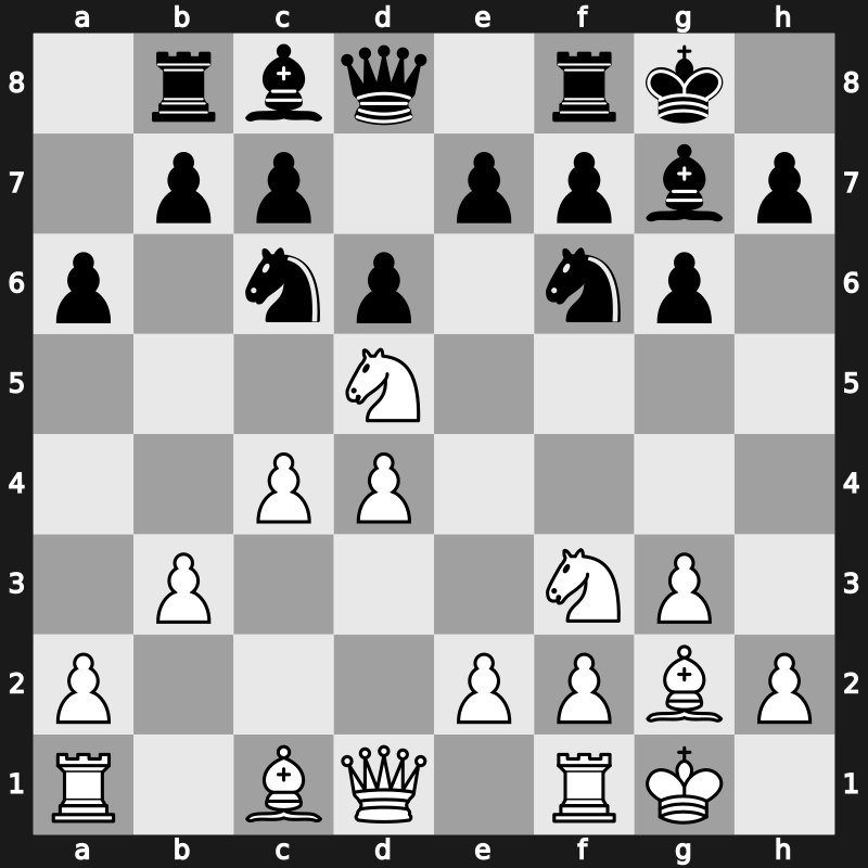 E63g - 8.b3 Rb8 9.Nd5 - Fianchetto Panno [+0.42]