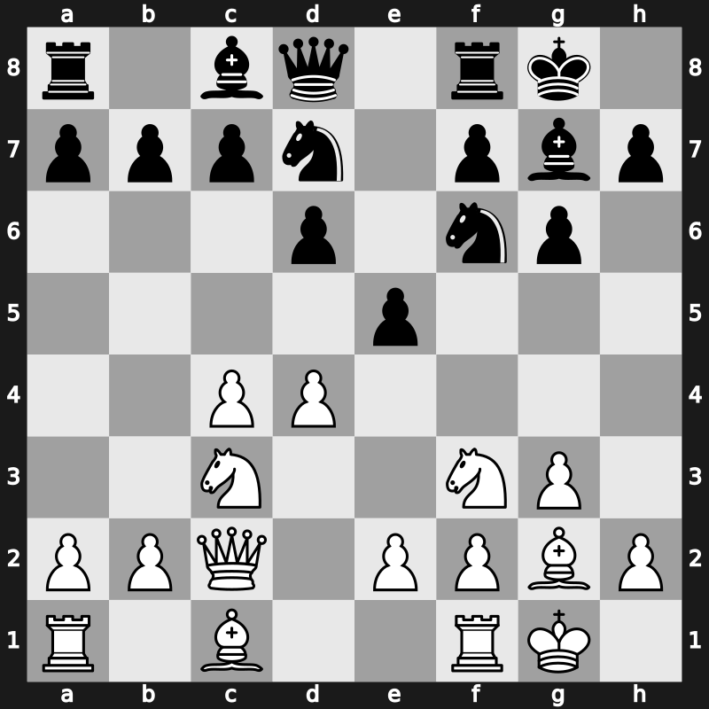 E67h - 7.O-O e5 8.Qc2 - Fianchetto Classical [+0.31]