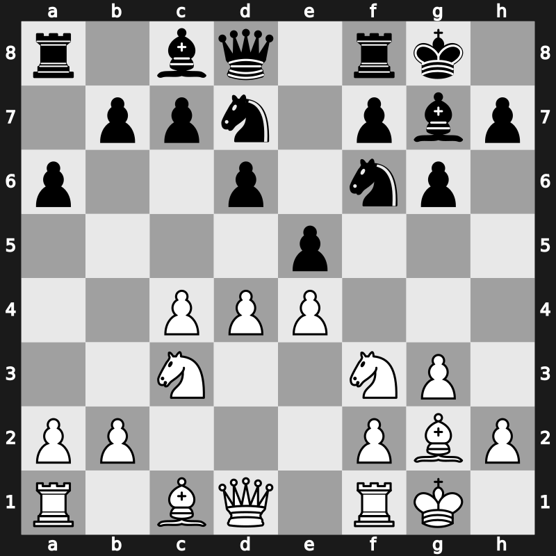 E68i - 8…a6 - Fianchetto Classical [+0.62]