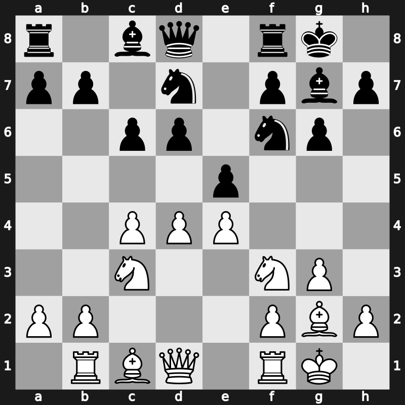 E68k - 8…c6 9.Rb1 - Fianchetto Classical [+0.31]