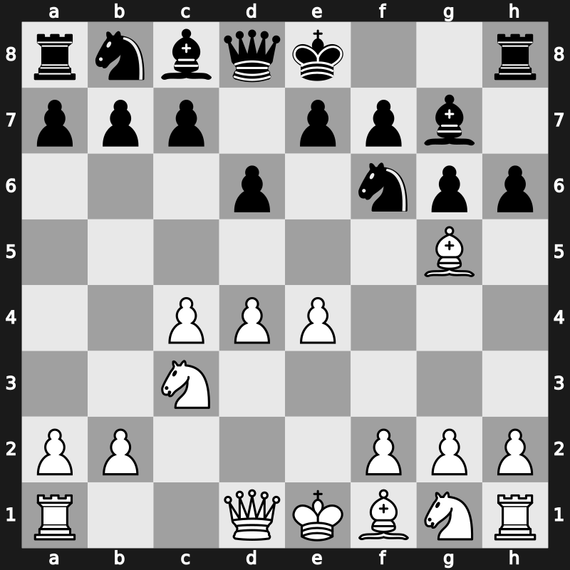 E70t - 4…d6 5.Bg5 h6 - Accelerated Averbakh [+0.25]