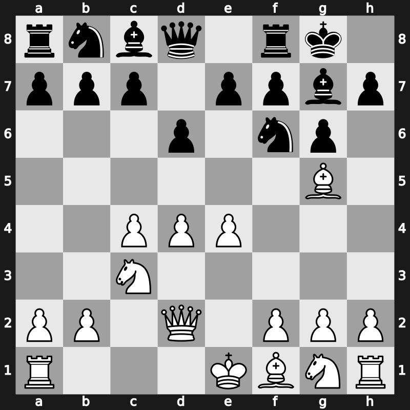 E70v - 4…d6 5.Bg5 O-O 6.Qd2 - Accelerated Averbakh [+0.24]