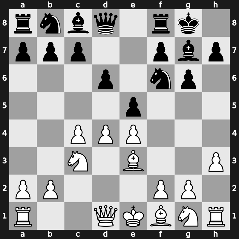 E71f - 5…O-O 6.Be3 e5 - Makagonov [+0.58]