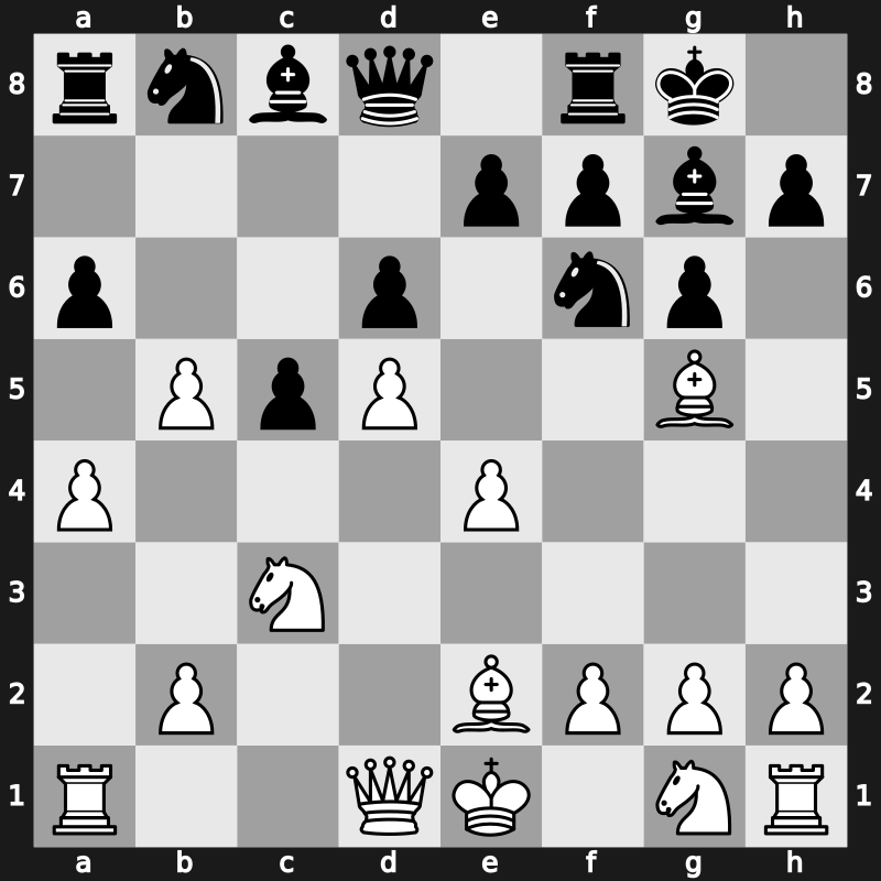 E74f - 7.d5 b5 8.cxb5 a6 9.a4 - Averbakh [+0.78]