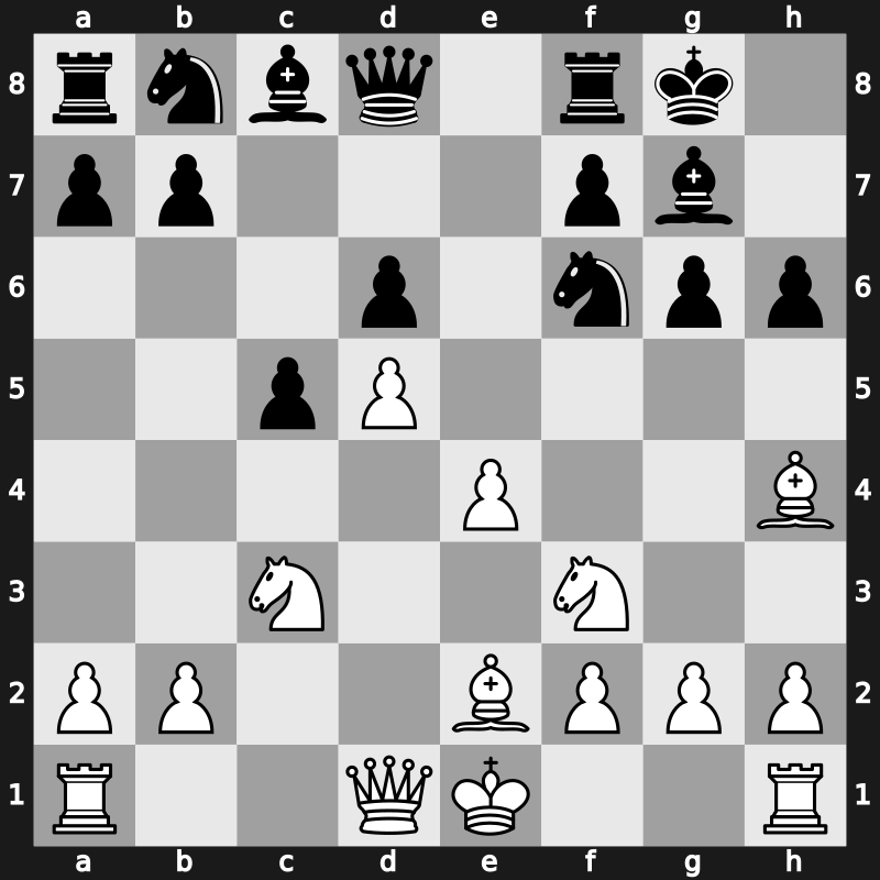 E75e - 8.Nf3 h6 9.Bh4 exd5 10.cxd5 - Averbakh (1956)
