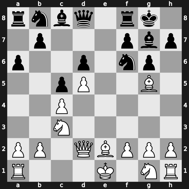 E75h - 8.Qd2 exd5 9.exd5 a6 - Averbakh (1962)