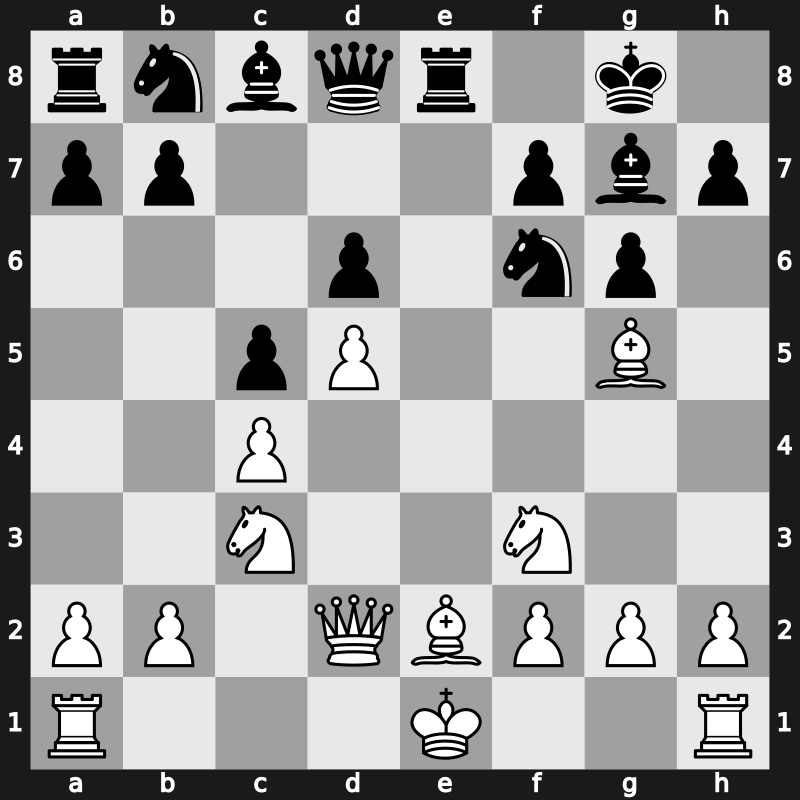 E75i - 8.Qd2 exd5 9.exd5 Re8 10.Nf3 - Averbakh