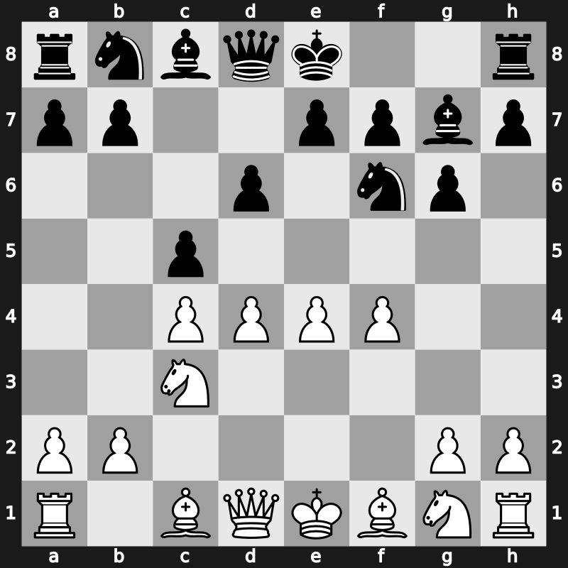 E76b - 5…c5 - Four Pawns Attack