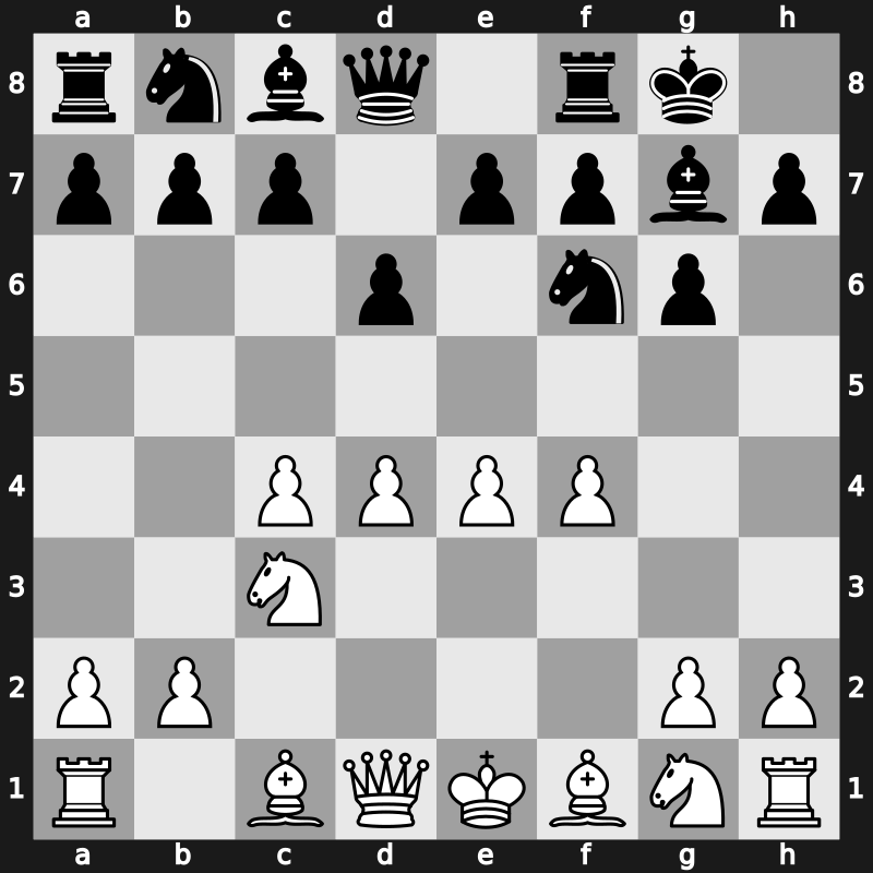 E76d - 5…O-O - Four Pawns Attack