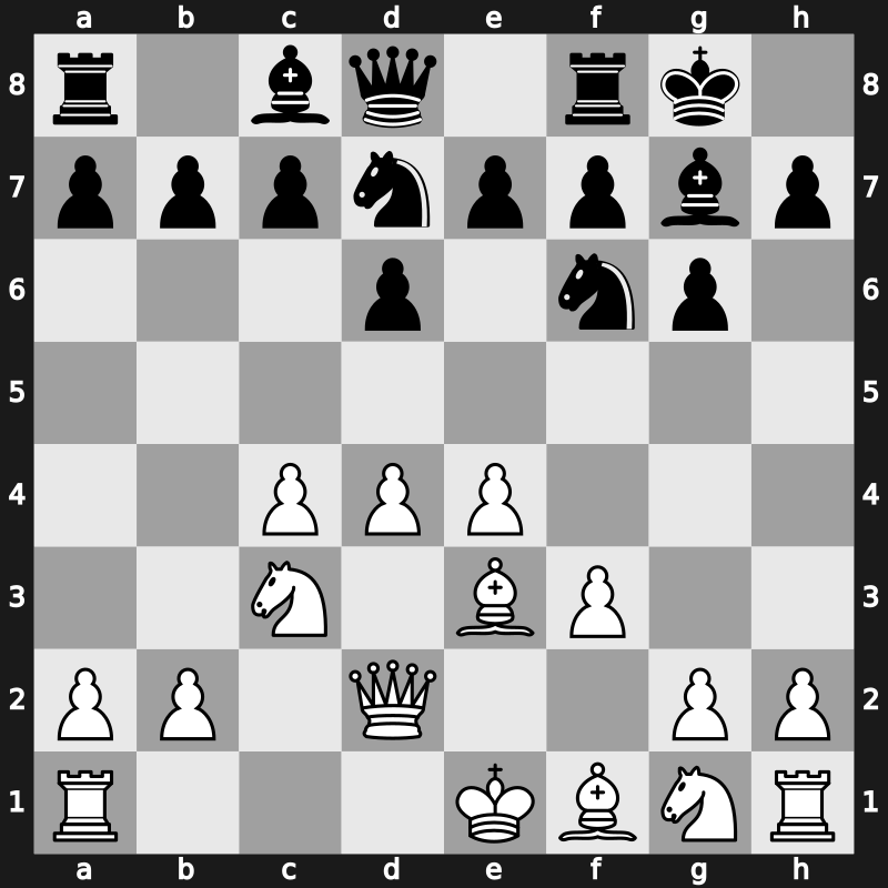 E81r - 6.Be3 Nbd7 7.Qd2 - Saemisch (1930)