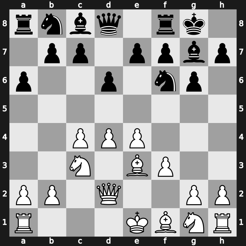 E81k - 6.Be3 a6 7.Qd2 - Saemisch [+0.40]