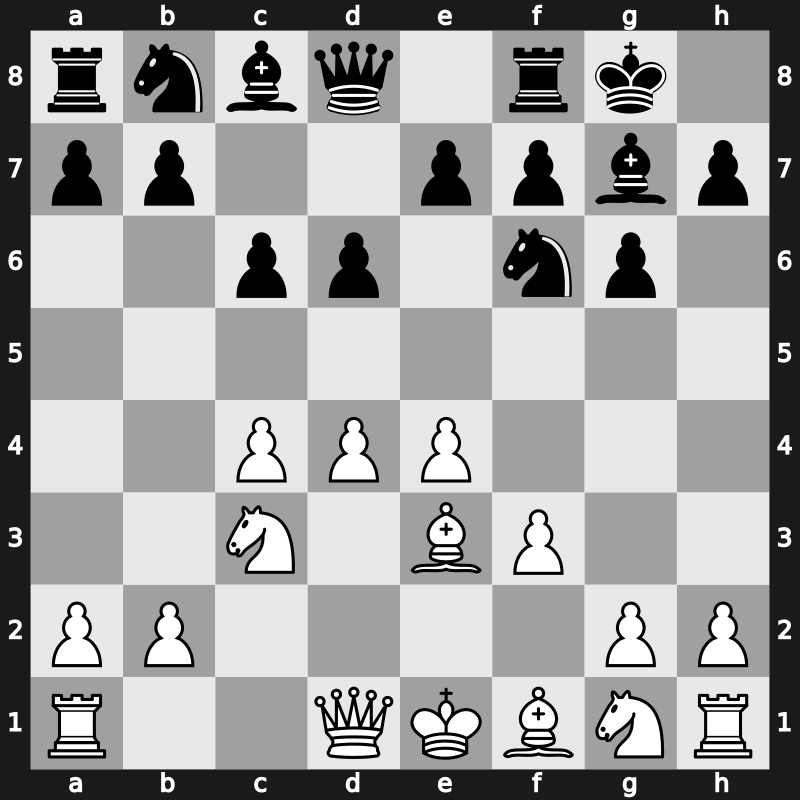 E81l - 6.Be3 c6 - Saemisch [+0.62]