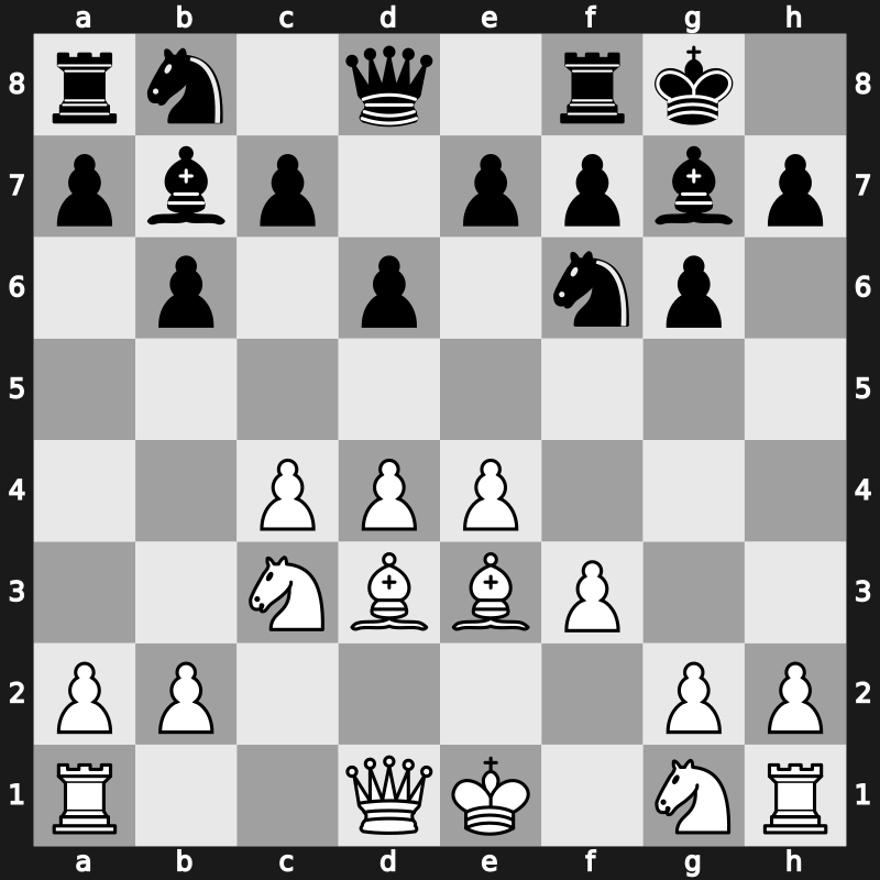 E82f - 7.Bd3 Bb7 - Saemisch Fianchetto [+0.94]