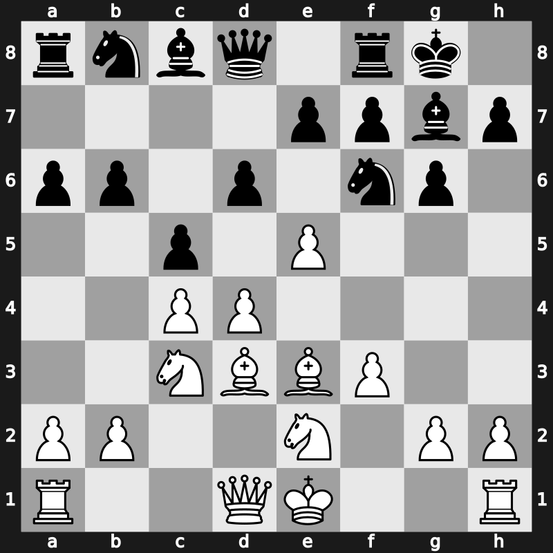 E82k - 7.Bd3 a6 8.Nge2 c5 9.e5 - Saemisch Fianchetto [+0.63]