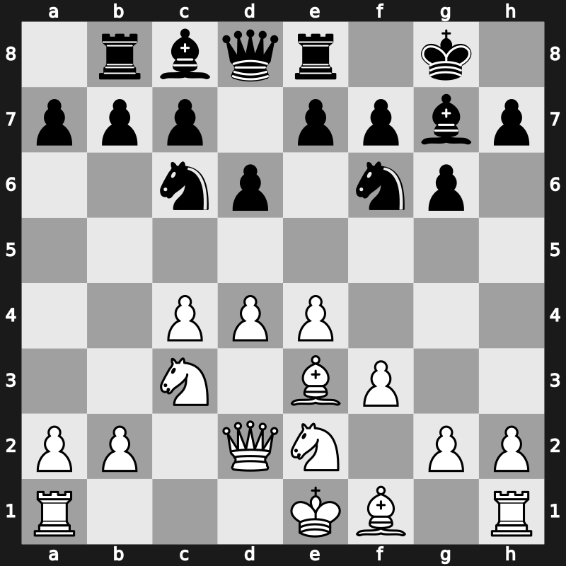 E83e - 7.Nge2 Rb8 8.Qd2 Re8 - Saemisch Ruban