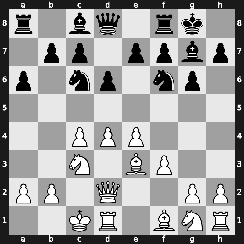 E83c - 7.Qd2 a6 8.O-O-O - Saemisch [+0.48]