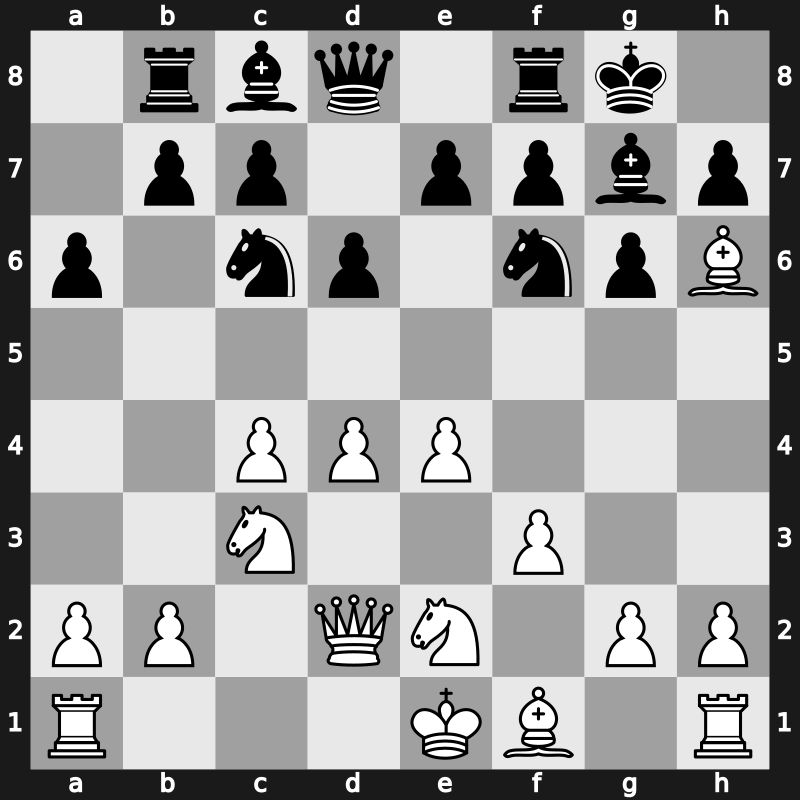 E84f - 9.Bh6 - Saemisch Panno Main Line