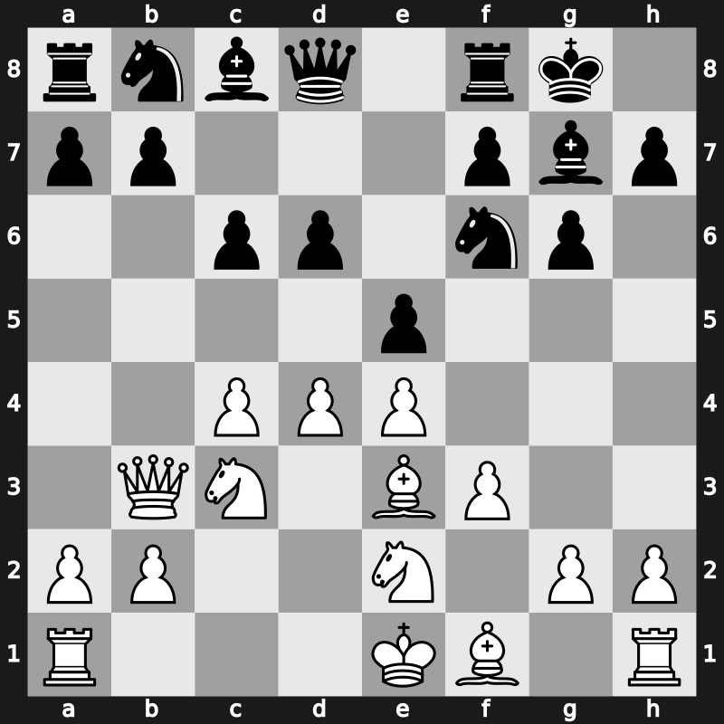 E86c - 8.Qb3 - Saemisch Orthodox
