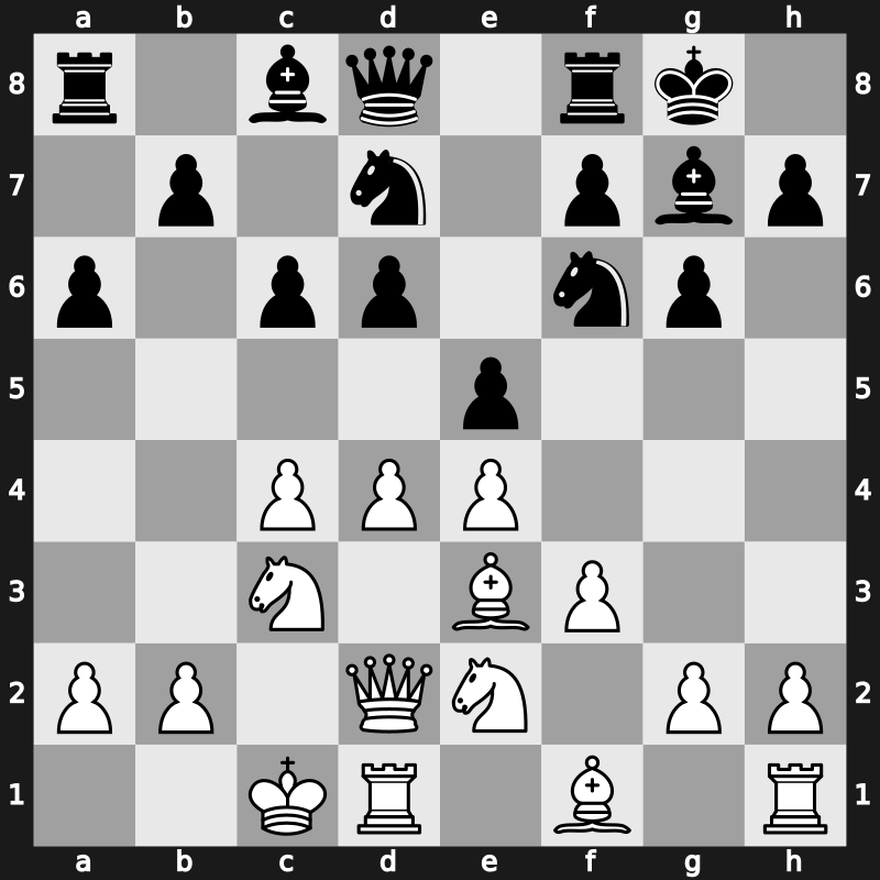 E86h - 8.Qd2 Nbd7 9.O-O-O a6 - Saemisch Orthodox [+0.82]