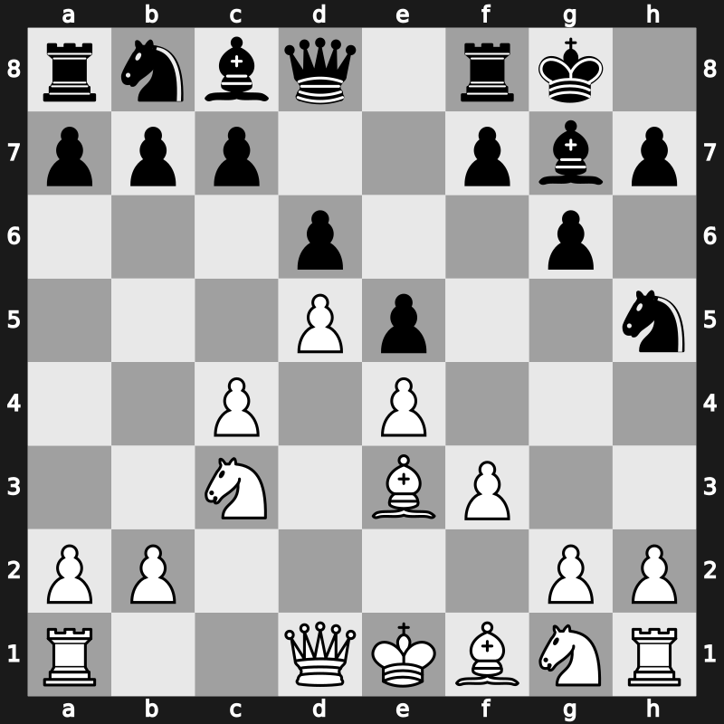E87e - 7…Nh5 - Saemisch Orthodox [+0.76]