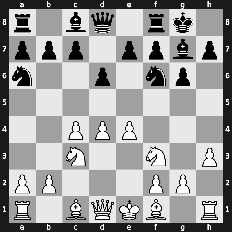 E90m - 5…O-O 6.h3 Na6 [+0.67]