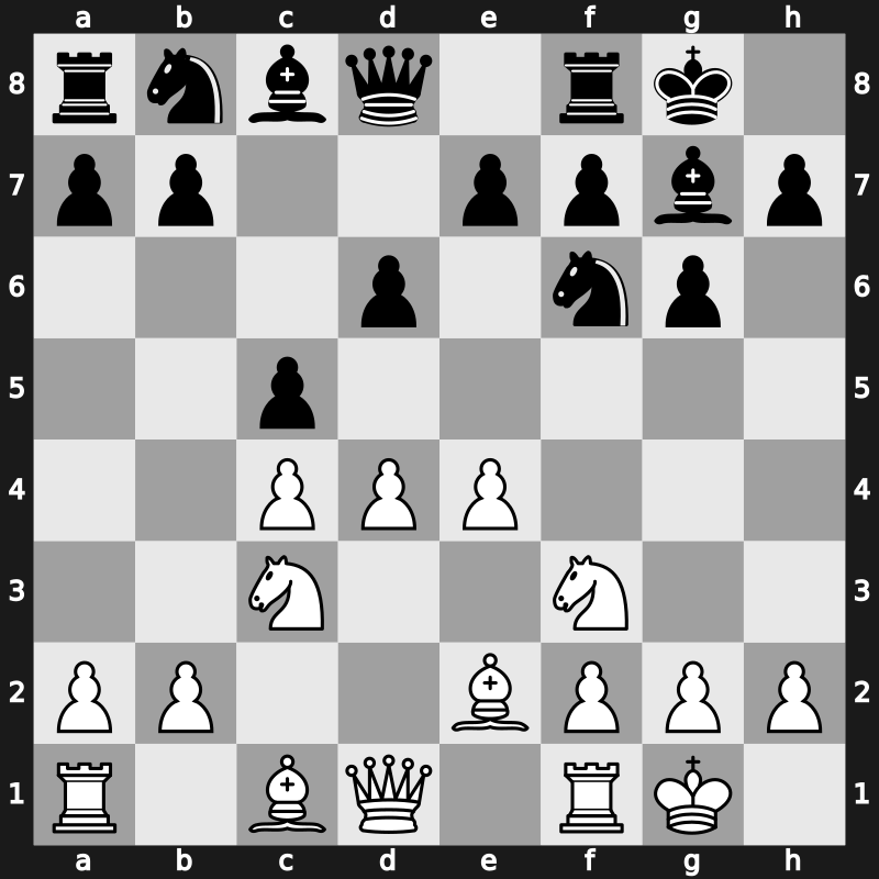 E91j - 6…c5 7.O-O [+0.60]