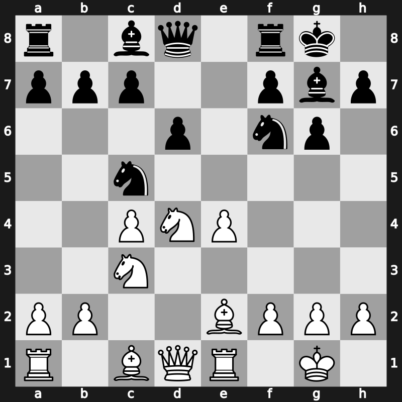E95g - 8…exd4 9.Nxd4 Nc5