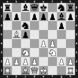 B23w - 2…Nc6 3.f4 g6 4.Nf3 Bg7 5.Bb5 Nd4 - Closed Grand Prix [-0.34]