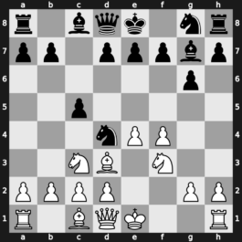 B23x - 2…Nc6 3.f4 g6 4.Nf3 Bg7 5.Bb5 Nd4 6.Bd3 - Closed Grand Prix [-0.48]