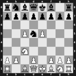 B02t - 2.e5 Nd5 3.c4 Nb6 4.c5 Nd5 5.Nc3 - Two Pawns Attack