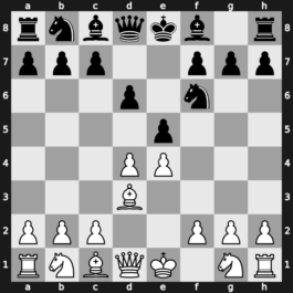 B07h - 2.d4 Nf6 3.Bd3 e5 4.c3 d5 [+0.39]