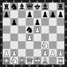 B22x - 2…Nf6 3.e5 Nd5 4.d4 cxd4 5.cxd4 e6 6.Nf3 b6 - Alapin [+0.29]